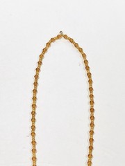 Vintage 1920s faceted amber glass flapper beads necklace art deco
