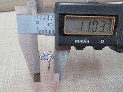 14K Solid White Gold Tanzanite Diamond Ring Size 6 – 1.71 G