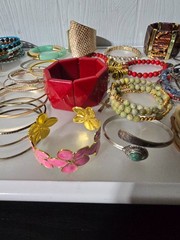 Mixed metal materials lot of 50 bracelets