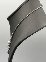 Vtg Signed ANTHONY Silvertone Clear Rhinestones 16″ Necklace