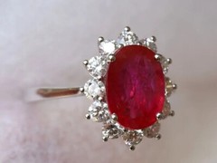 Art Deco 5.30 Ct Lab-Created Red Ruby Vintage Style Wedding Ring 925 Silver