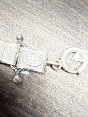 Victorian Revival RARE Danecraft Silver Necklace Choker Bookchain 14.5” 54+g