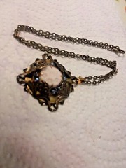 1 3/4″ Romantic Filigree Glass Pendant 08-01-2022