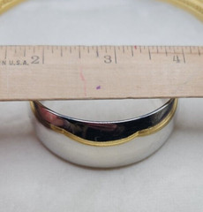 Monet Vintage Cuff Bracelet Modernist Silver Tone Simple Boho Chic Statement