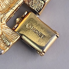 Vintage Monet Bracelet Round Linked Gold Tone 6.75″