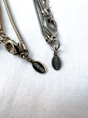 Vintage Designer 1990s 2000s y2k Bling Modernist *2 Necklaces STACK* Lot Unique
