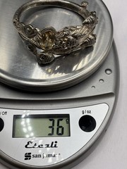 Vintage 925 Sterling Serpent Dragon Screw Hinged Bangle Bracelet 36 grams Nepal