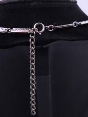 Vintage Berber Silver Tone Cameo Dangle Faux Pearl Necklace 23”