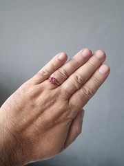 Rare Vintage Original Soviet Russian Solid Rose Gold Sapphire Ring 583 14K USSR