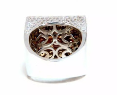8.06CT Fancy Yellow Green & Vivid White Pave Cubic Zirconia Solid Wedding Ring