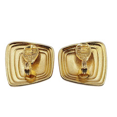MONET Modernist Asymmetrical Gold Tone Clip On Classy vintage Earrings Signed