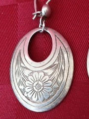 Vintage USSR Soviet 875 Silver Ethnic Earrings Kubachi Star Hallmark
