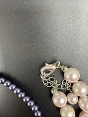 Vtg Gold Tone Faux Pearl Lot Of 7 Necklace Multi Strand Earrings Ring Unsigned