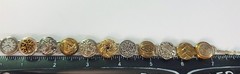 Vintage Silver/Gold/Brass/Copper Assorted Metal Button/Paris Watch Face Bracelet