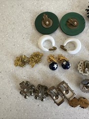 Clip-On And Screwback Earrings Bundle 18 Pairs Various Styles And Colors