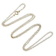 Vintage Gold-Tone Sterling Silver 925 2mm Cable Chain Necklace 30.5”