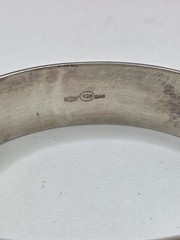 Vintage Sterling silver Italian Le Monde 17 rubies bangle wrist watch