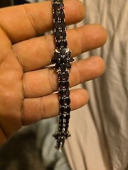 Stunning Vtg 925 Sterling Silver Almandine Garnet Bracelet