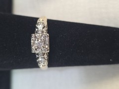 Antique Art Deco 1920s Diamond Ring 14k Yellow And White Gold Size 6.25