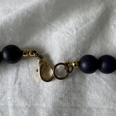 Vintage Blue White And Gold Tone Beaded Necklace And Earrings From Casual Corner