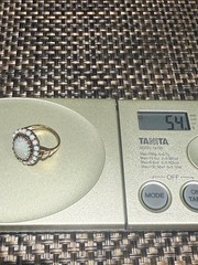 Vintage 10k Gold Ring 19 Fire Opals size 7.75 weight 5.4gr or 3.5 dwt c. 1970’s