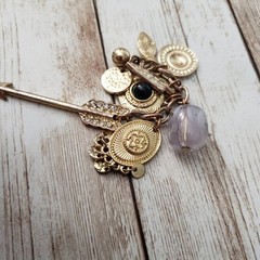 Vintage Pendant Gold Tone Charms with Arrow (Pendant Only – No Chain Included)
