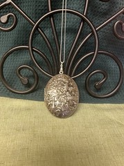 Revlon Vintage Village Scene Locket Perfume Necklace, SS