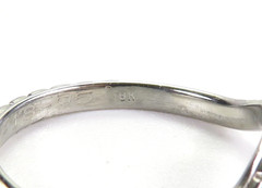 Antique Art Deco Wedding Band 18KW Ring Size 6 UK-L1/2 2.03MM Wide dtd 11/18/95