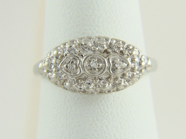 Vintage 10K Yellow and White Gold 1950’s Diamond Princess Ring Size 6.25