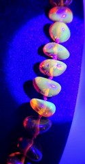Vintage Baltic Amber Nugget Necklace Hand Knotted 24″ UV