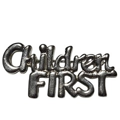 Children First Silver Tone Pin Brooch Secure Clasp Support Family First Jewelry