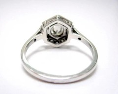 Art Deco Style 2 Ct Round Cut Lab Created Diamond Wedding 14K White Gold FN Ring