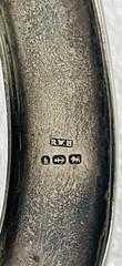 Antique English Victorian Sterling Silver Buckle Bangle Bracelet RWH 925/1000