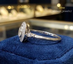 Bezel 2.4CT Round Lab Created Diamond Vintage Halo Wedding Ring 14K Gold Finish