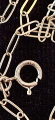 Vintage 1/20 14K Gold Filled Paperclip Chain Necklace with Crystal Drop Dainty