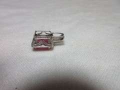 10K GOLD LAB CREATED PINK TOPAZ & NATURAL DIAMOND PENDANT CID CLYDE DUNEIER