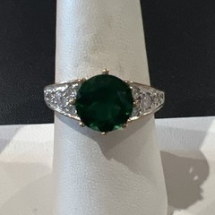 Thailand Ring Size 8.5 Green Stone