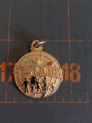 Vintage Altrusa Charm Pendant Gold Tone Service is Love in any Language Biennium