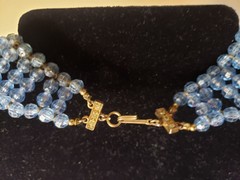 Amazing and Glamorous Blue Faux Crystals Collar Necklace (NK2197)