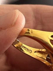 18 Kt GE Gold Electroplated Ring Size