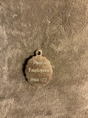 1960’s DyerS’s Employee Necklace Medallion Monogram “L” La Mode Corsicana TX