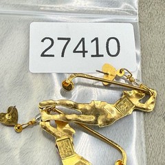 Vintage Lunch at The Ritz Woman Golfer Earrings Pierced Enamel