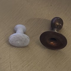 Antique Buttons, Backs And Button Hooks/ Cufflinks Lot Of 9