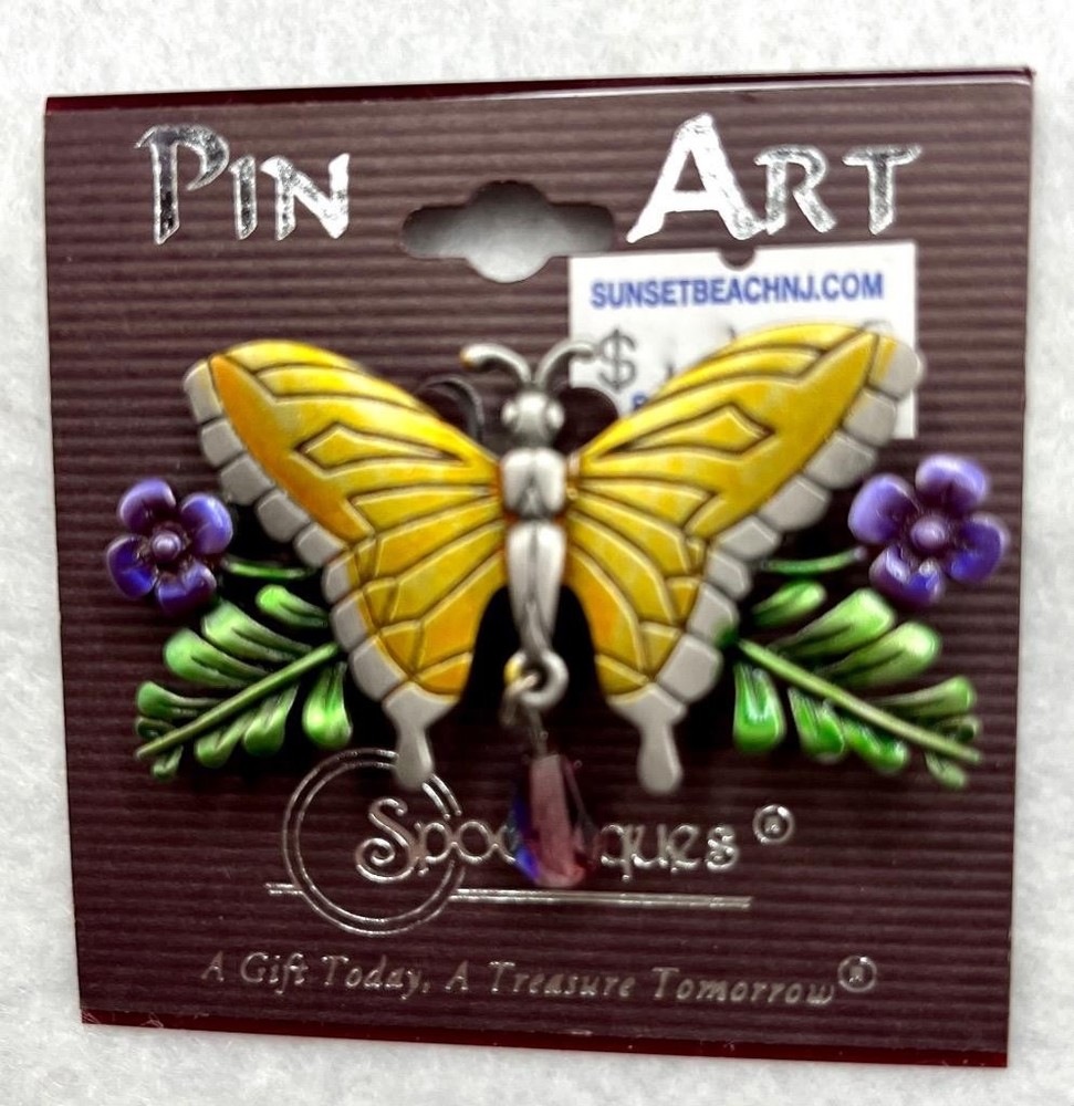 NWT JJ Jonette Butterfly Pin Spoontiques Pin Art #13-3