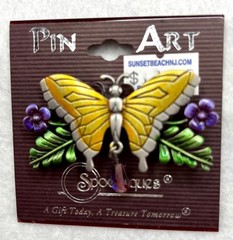 NWT JJ Jonette Butterfly Pin Spoontiques Pin Art #13-3