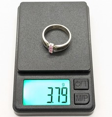 Vintage Elegant RING Silver 925 with Chic Bright Stones -size: 8US (18.5mm)| #46