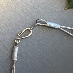 Vintage Modernist Floating Atomic Sphere Cable Necklace Estate Industrial Estate
