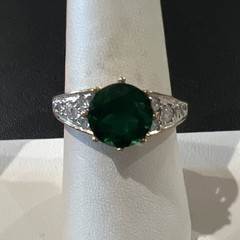 Thailand Ring Size 8.5 Green Stone
