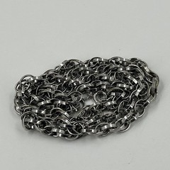 Vintage Interlocking Chain Link Helix Silver Tone Necklace 24 Inch