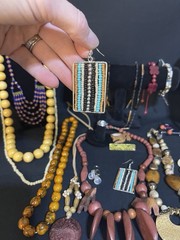 Vintage To Now Boho Costume Jewelry Lot Necklace Earrings Bracelet Ring Hippie